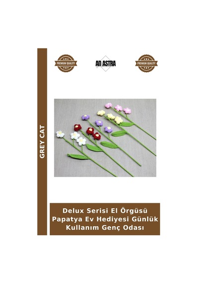 Delux Serisi El Örgüsü Papatya Ev Hediyesi Günlük Kullanım Genç Odası Çok Renkli