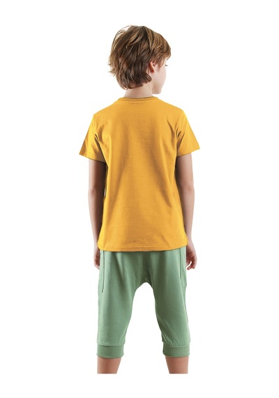 Skater Erkek Çocuk T-shirt Kapri Şort Takım