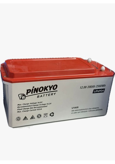 Pinokyo 12.8 V 200 Ah Lityum / Lifepo4 Akü