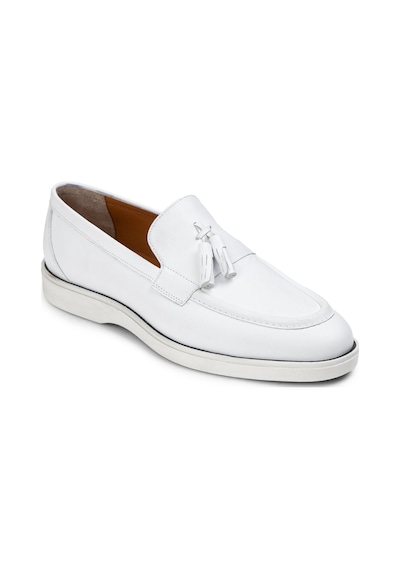 Deery Hakiki Deri Beyaz Erkek Loafer Ayakkabı - 01958mbyzc01 Beyaz