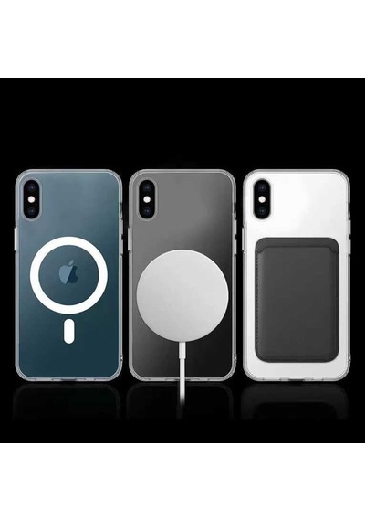 Apple Uyumlu iPhone X Xs Kılıf Tacsafe Wireless Şeffaf Kapak