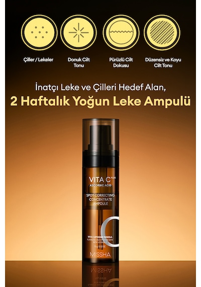 Missha Vita C Plus Correcting Concentrate Ampoule Leke Karşıtı Konsantre C Vitamini Serumu 15 G