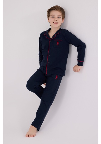 U.S. Polo Assn. Erkek Çocuk Lacivert Pijama Takımı Us2234-c-v1