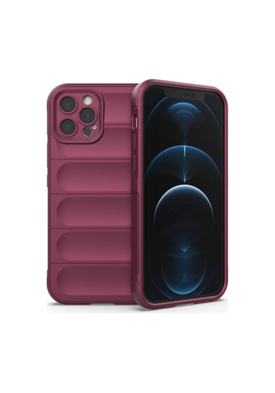 Apple Uyumlu iPhone 12 Pro Uyumlu Kılıf Optimum Silikon - Bordo