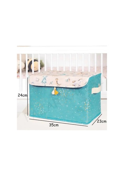 Baby Çok Amaçlı Kapaklı Kutu Düzenleyici Maxi Mavi 35x24x23 Gri-beyaz