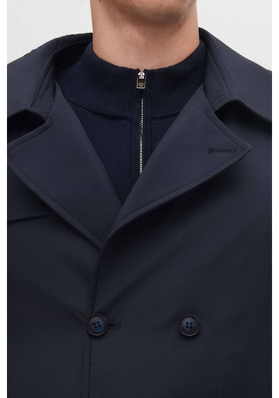 D's Damat Ds Damat Regular Fit Lacivert Apoletli Beli Kemerli Pardösü/Trenckot 1HF08ORT00013 Lacivert