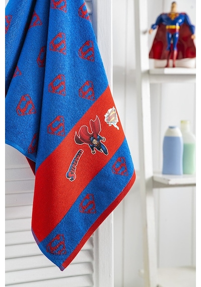 Özdilek Superman Blue Lisanslı Çocuk Havlu Bornoz Seti 9/10 Yaş