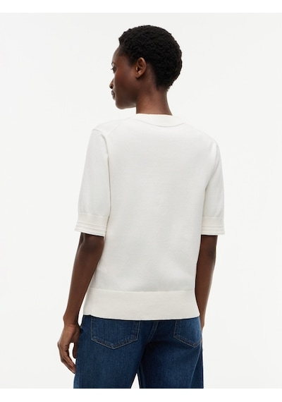 Tommy Hilfiger Cotton Jersey Fıne C-nk Ss Swt Kadın Sarı Kazak - Ww0ww49705