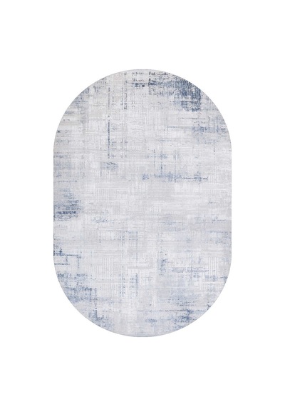 Alya Modern Tasarım Makine Oval Halı 20440 Mavi
