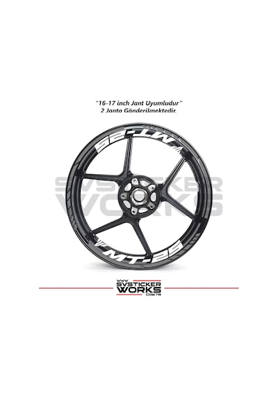 Yamaha Mt-25 Jant Sticker Dış Ve İç Set Sticker Jant Şeridi Gri