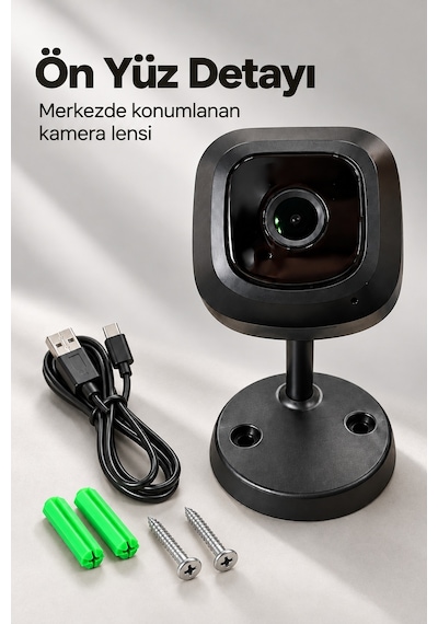 Wifi Güvenlik Kamerası Telefondan Canlı Görüntü İzleme - Lisinya Siyah