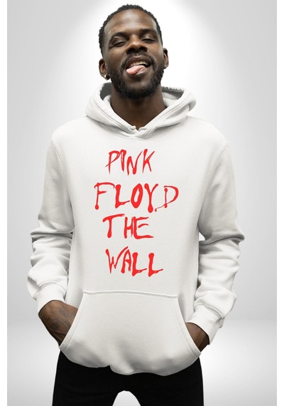 Pink Floyd The Wall Kadın Erkek Beyaz Kapüşonlu Sweatshirt Hoodie Beyaz