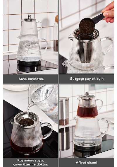 Karaca  Keops Borosilikat Cam Çaydanlık