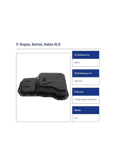 Yağ Karteri Fiat Slx Şahin S Doğan Kartal Şahin 1