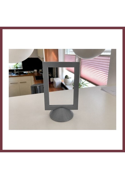 Storeşahin 3d Baskı Modern Fotoğraf Çerçevesi - Masaüstü Ve Raf Üstü Dekoratif Resimlik-gri Shn0720