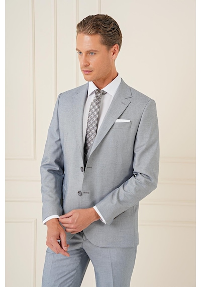 Efor Tk 903 Slim Fit Gri Klasik Takım Elbise Gri