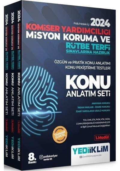 2024 Komiser Yardımcılığı Misyon Koruma Ve Rütbe Terfi Sınavlarına Hazırlık Konu Anl Set Yediiklim