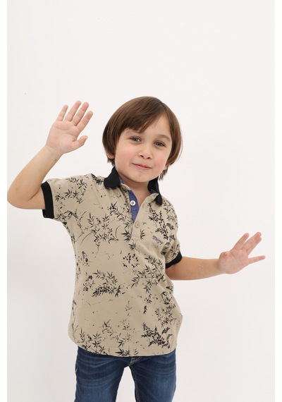 Toontoy Kids Toontoy Erkek Çocuk Desenli Tişört Yeşil