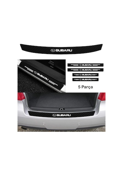 Subaru Levorg İçin Uyumlu Aksesuar Oto Bağaj Ve Kapı Eşiği Sticker Set Karbon