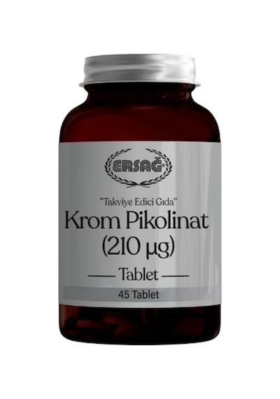 Ersağ Krom Pikolinat Tablet Takviye Edici Gıda 45 Tablet