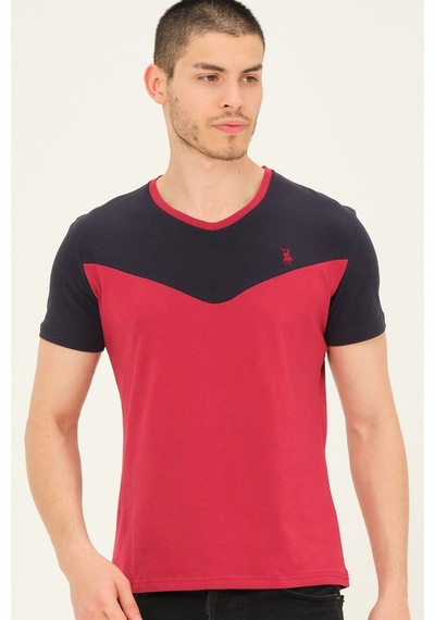 T8591 Dewberry Mens T-shırt-bordo Bordo