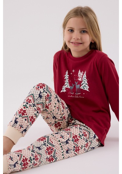 Arnetta Kız Çocuk Kırmızı Pijama Takımı Ar3452-c-v1 Kırmızı