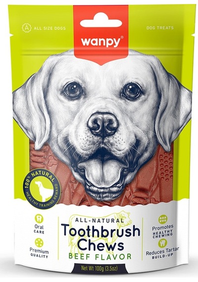 Wanpy Dental Ağız Sağlığı İçin Sığır Etli Köpek Ödülü 100 Gr
