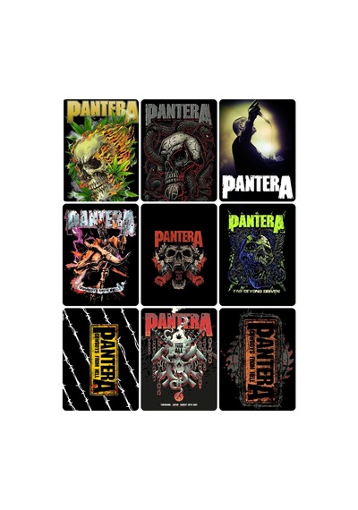 Metallica -panthera Grubu Desenli Tasarım Mini 9' Lu Fotokart Seti