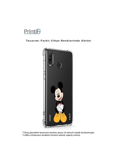 Samsung Galaxy Uyumlu S23 Plus Köşe Korumalı Antişok Kapak Mickey Mouse Tasarımlı Şeffaf Kılıf
