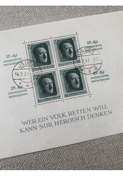 Adolf Hitler 48 Doğum Günü Damgalı Pul Bloğu 013  Teşhir Ürün