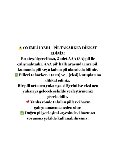 Dijital Temassız Ateş Ölçer Hafızalı Tabanca Model Kızılötesi Termometre, Bebek, Çocuk, Kedi, Köpek, Oda, Yemek Ve Ortam Isısı Ölçer, Pilli Kullanım Piller Kutuya Dahil Değildir