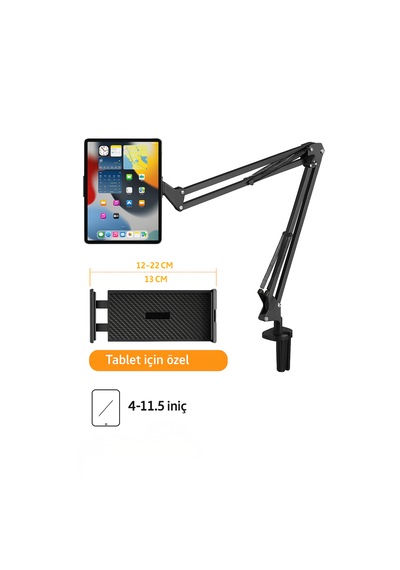 360 Dönebilen Süspansiyonlu Tablet Tutucu Masaüstü Ayarlanabilir Stand