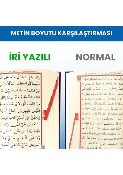 Kuranı Kerim Iri Yazılı Kolay Okunabilen Kuran Orta Boy 17x24 Cm
