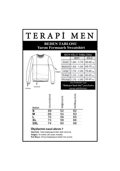 Terapi Men Erkek Bej Yarım Fermuarlı Basic Düz Sweatshirt Bej