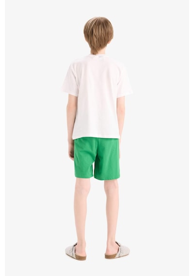 Defacto Erkek Çocuk Xbox Pijama Takımı Kısa Kollu Üst Beli Lastikli Şort E0345a825hswt34 Beyaz