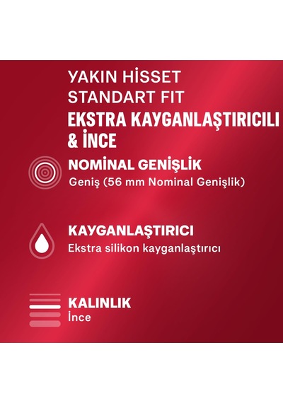 Durex Yakın Hisset İnce Prezervatif 30'lu, Standart Fit Sku: Smg8690010387653