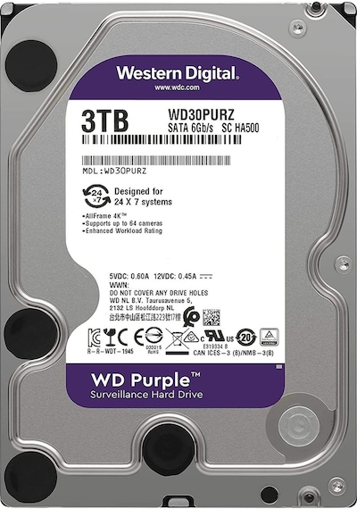 WD Purple WD30PURZ 3.5" 3 TB 5400 RPM SATA 3 HDD