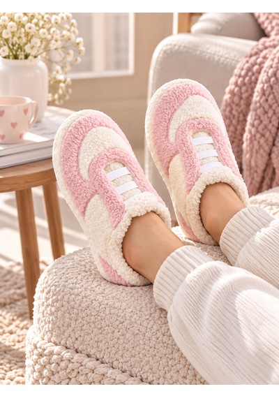 Moon Cloud Kürk Detaylı Peluş Ev Ayakkabısı Rahat Kaydırmaz Taban Sıcak Tutan Kışlık Ev Botu Panduf Zyn31312 Pembe Moon Cloud Kürk Detaylı Peluş Ev Ayakkabısı Rahat Kaydırmaz Taban Sıcak Tutan Kışlık Ev Botu Panduf Zyn31312 Pembe
