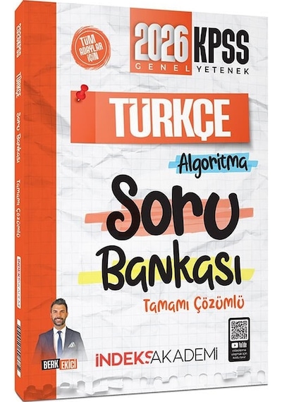 İndeks Akademi 2026 Kpss Türkçe Algoritma Soru Bankası Çözümlü - Berk Ekici
