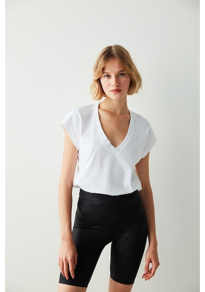 Penti Siyah Miracle Pop Up Leather Biker Short Penti Siyah Miracle Pop Up Leather Biker Short