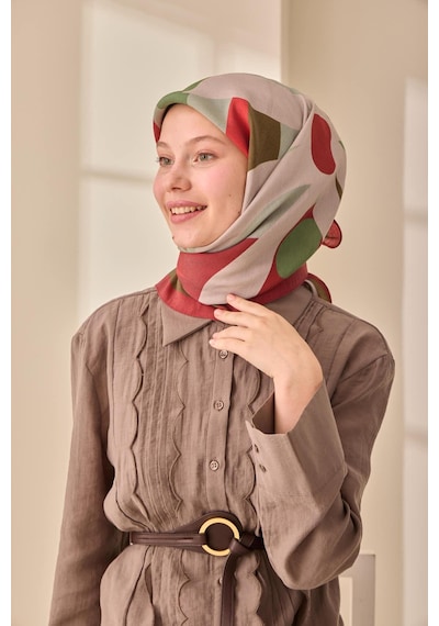 Silk Home Aura Eşarp 140001-04 Bordo, Haki, Çağla Vizon,kırmızı, Gri