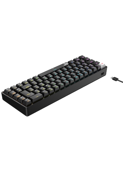 Havit Gamenote Kb860l-tur Rgb Mekanik Gaming Klavye - 69 Tuşlu, Red Switch - Siyah