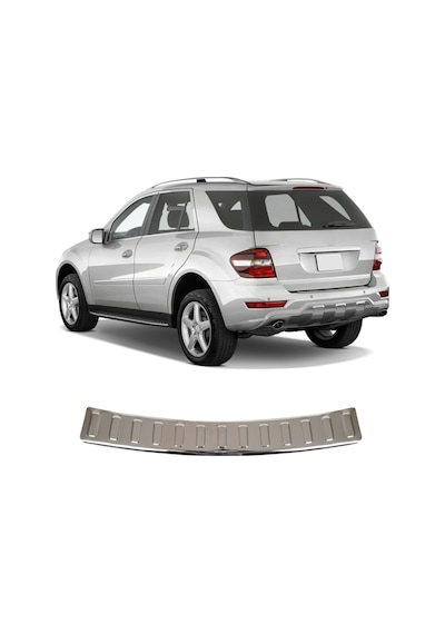 Mercedes Ml W164 Uyumlu Krom Arka Tampon Üstü Koruma Paslanmaz Çelik