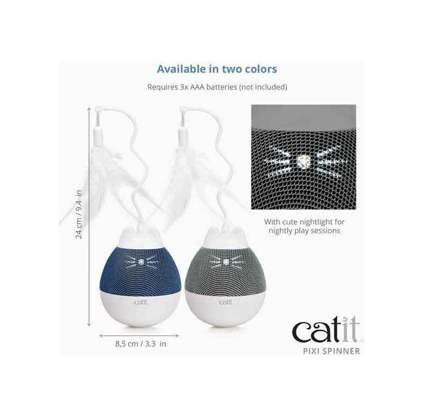 Catit Pixi Spinner Akıllı Oyuncak Gri Beyaz