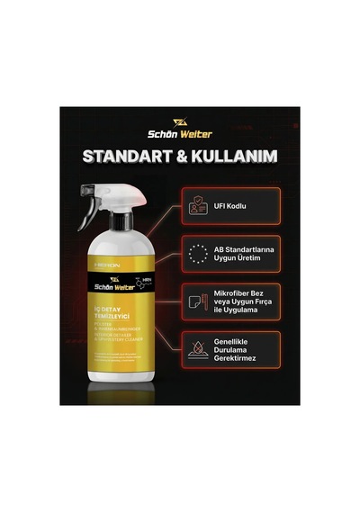 Araç Oto Döşeme İç Detay Temizleyici Sprey 500ml Heron