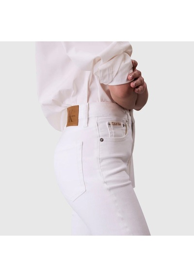 Hıgh Rıse Skınny Ankle Jean Chal Kot Pantolon Beyaz