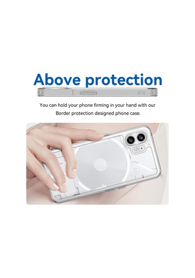 Caseonn Nothing Phone 2 Kılıf Kamera Korumalı Darbe Emici Şeffaf Arka Kapak Tam Şeffaf