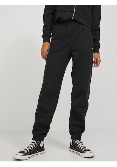 Jack & Jones Kadın Logolu Sweat Pantolon - Abbie Black Siyah