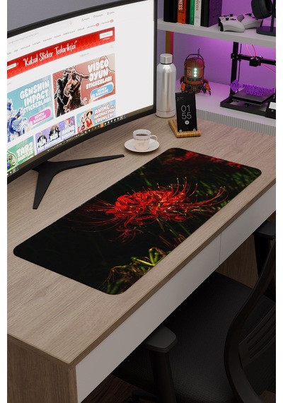 Higanbana Kaymaz Dikişli Kauçuk Oyuncu Mousepad V2 - 70x30 Xl Gaming Mouse Pad Fare Altlığı