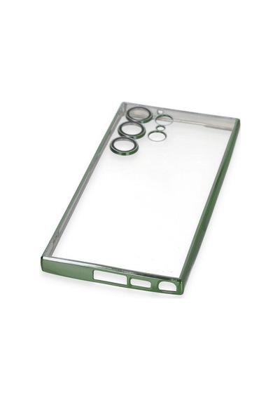 Samsung Samsung Uyumlu Galaxy S23 Ultra Kılıf Razer Lensli Silikon - Yeşil